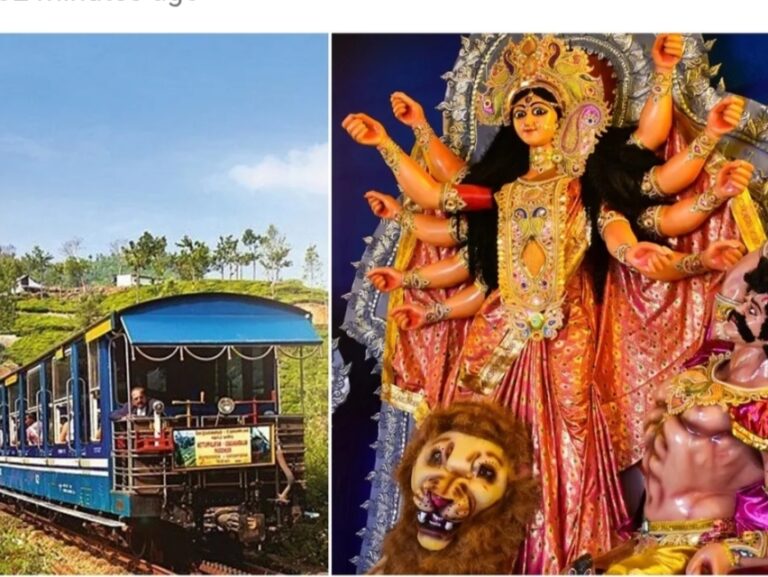 টয়ট্রেনে করে কৈলাসে ফিরলেন দুর্গা, বিরল মুহূর্ত দার্জিলিং পাহাড়ে